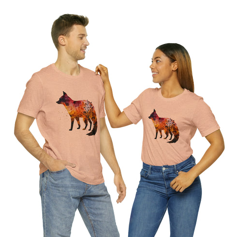 Autumn Fox Silhouette - Short Sleeve Tee